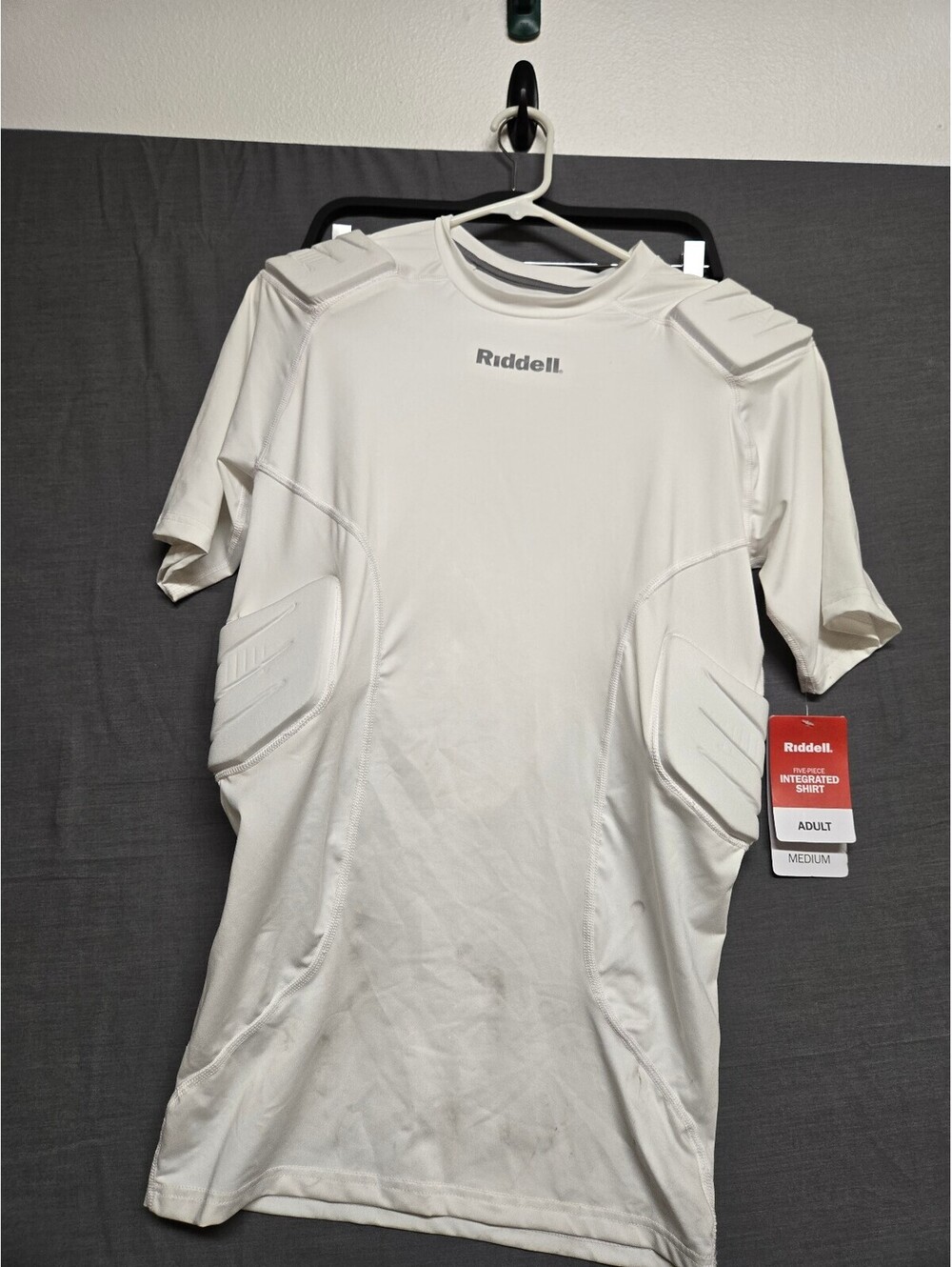 Riddell Five Piece Integrated Football Shirt Adult Medium White